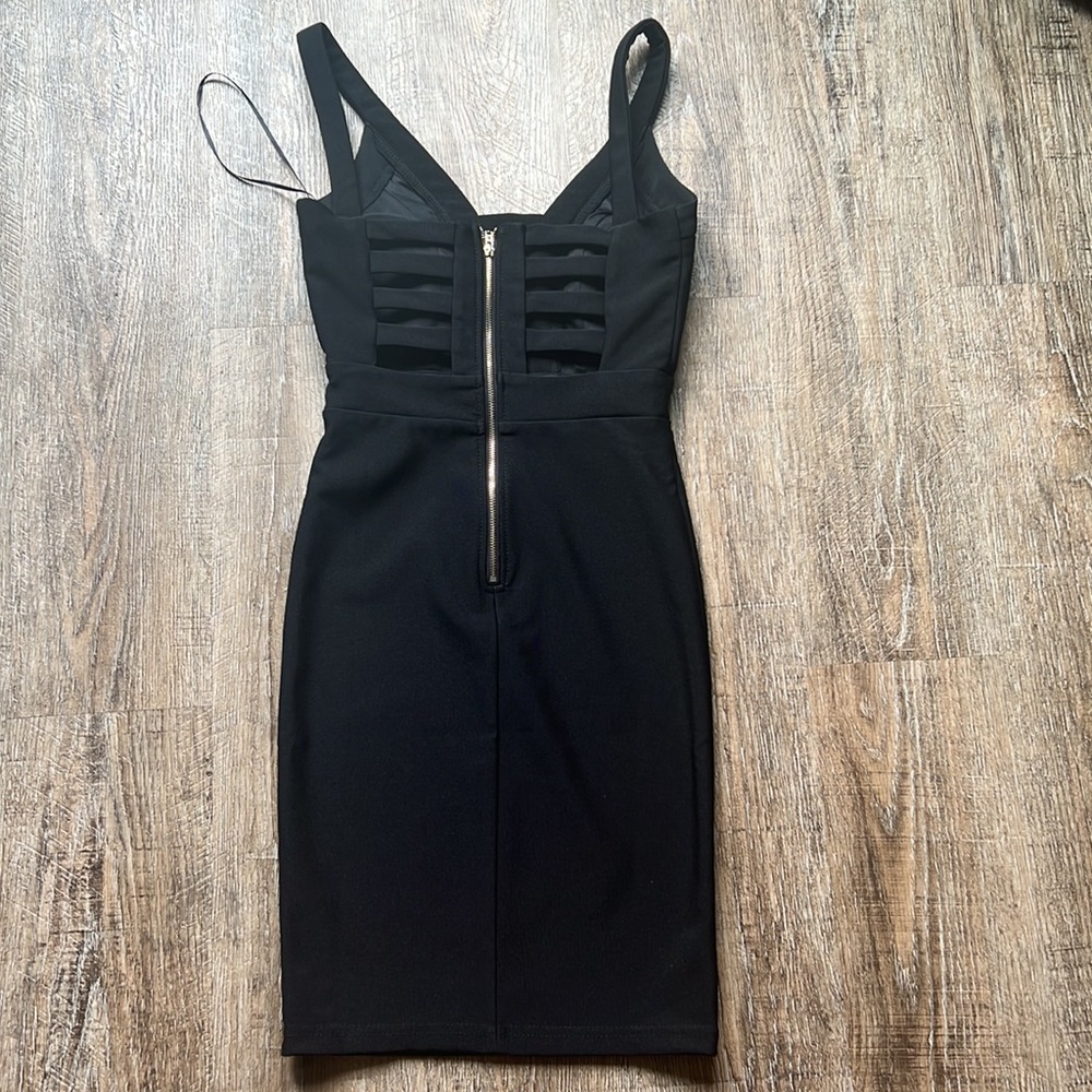 NEW! AEOM black bodycon clubbing formal attire dress size XS - Picture 5 of 5